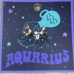 ♒️ Aquarius Constellation Zodiac Adjustable Ring